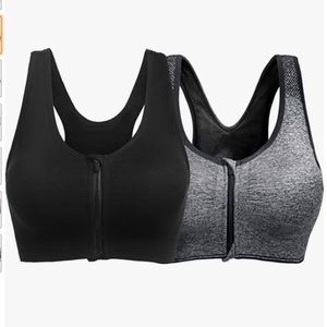 2 Post Op Zip Up Bras